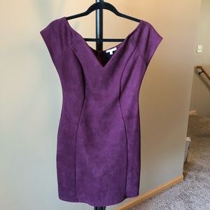 Plum Off-The-Shoulder Party Dress